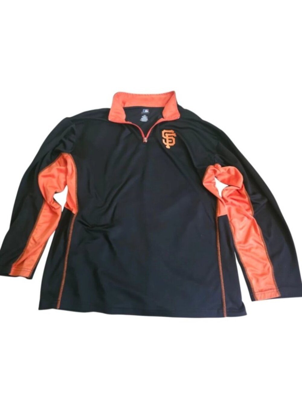 MLB San Francisco Giants Majestic Authentic Jacket Pullover Large Tall 1/4 Zip